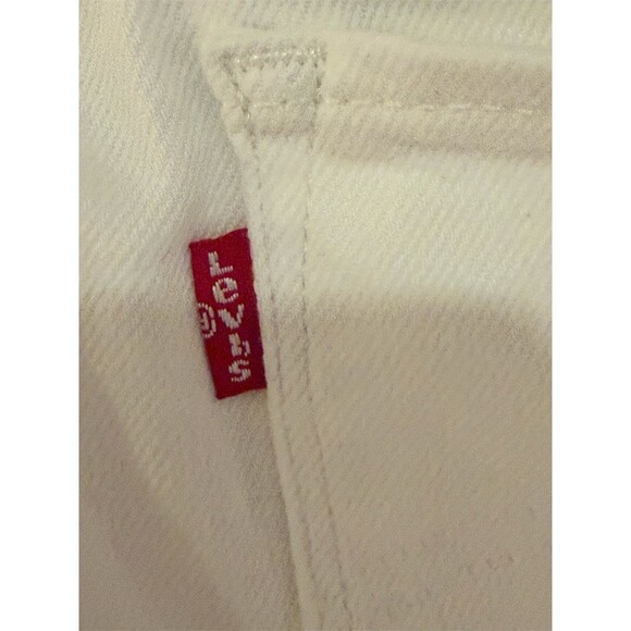 Levi’s Classic Straight Jeans Womens Size 12 White Mid Rise W31 L30 - Picture 5 of 10
